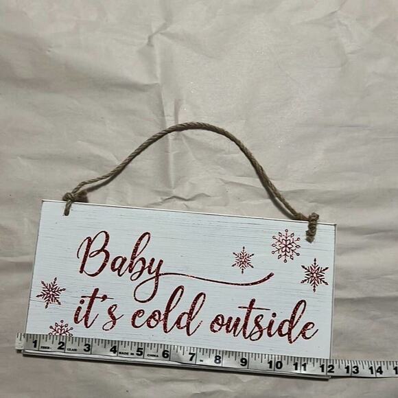 NWT QUILL TO PAPER BY SIXTREES WALL DECOR HOLIDAY BABY ITS COLD OUTSIDE. - Picture 4 of 5